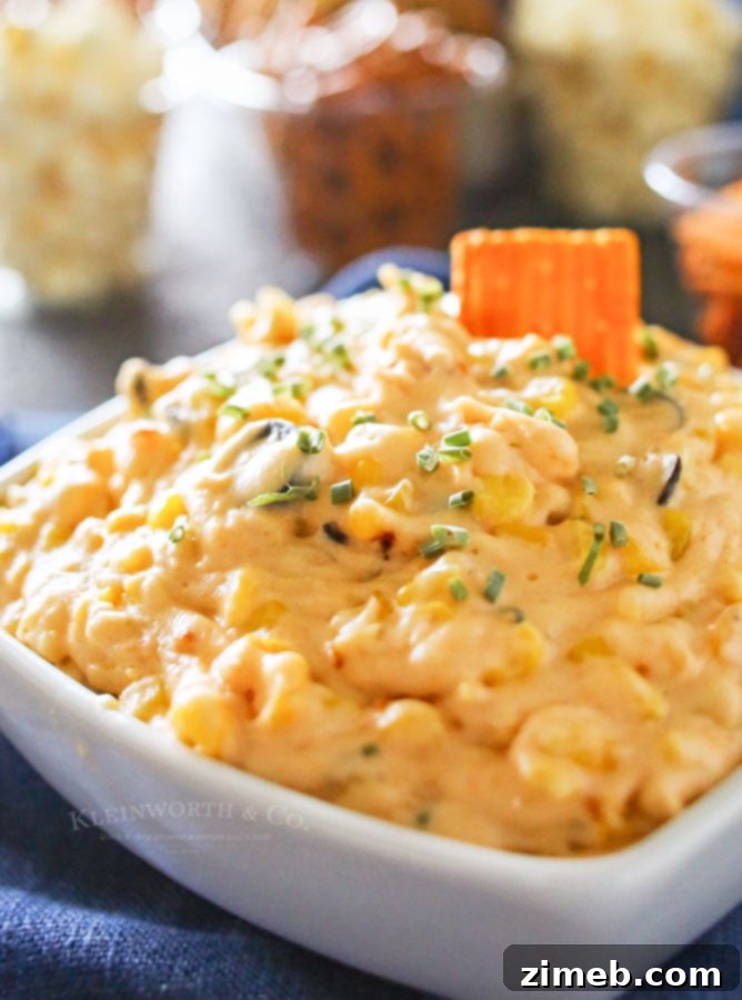 how to make Cheesy Corn Dip, step-by-step instructions