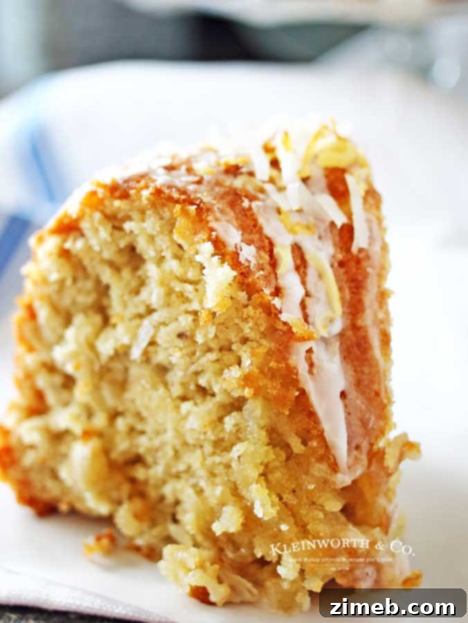 Easter Cake - Banana Coconut Bundt Cake - Holiday Dessert Idea