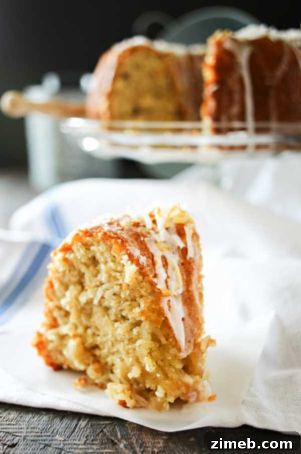 Best Banana Cake - Banana Coconut Bundt Cake - Dessert Idea