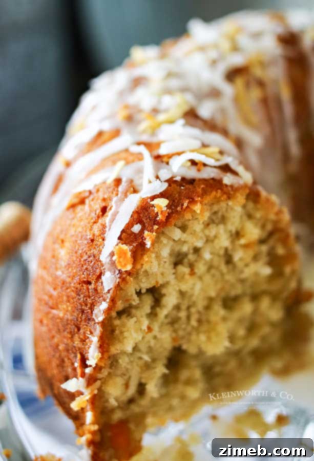 Mother's Day Cake -Banana Coconut Bundt Cake - Festive Recipe
