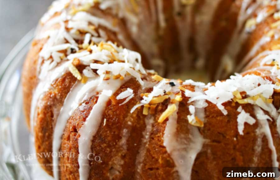 AMAZING Banana Coconut Bundt Cake - Easy Dessert