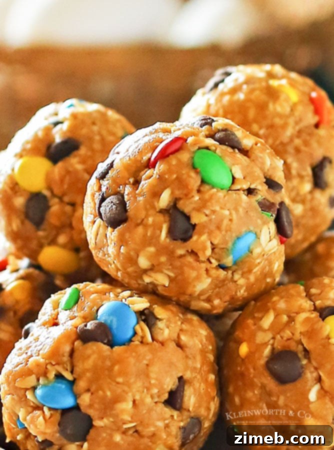 Monster Cookie Morsels 8 M&M cookie recipe - Monster Cookie Bites