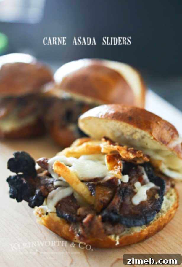 Your Ultimate Weekend Grill Success Kit 2 Carne Asada Sliders are a simple yet impressive grilled beef sandwich, perfect for summer parties. Marinate in the morning for an easy family dinner or crowd-pleasing appetizer.