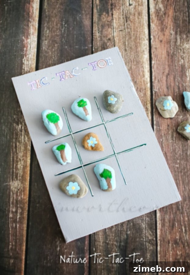 Your Ultimate Weekend Grill Success Kit 14 Nature Tic-Tac-Toe is a simple, homemade outdoor game perfect for kids enjoying the sunshine. Encourage creativity and outdoor play.