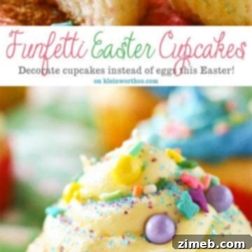 Peanut Butter Chocolate Dream Cupcakes 13 Have fun & get creative with this Easter with Funfetti® Easter Cupcakes. They are an adorable Easter dessert idea that's great for your celebration! Decorating cupcakes is so much more fun than decorating eggs. With vibrant colors & an abundance of sprinkles, we can really bring out the imagination too.