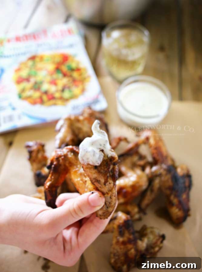 Grilled Chicken Wings on the bbq