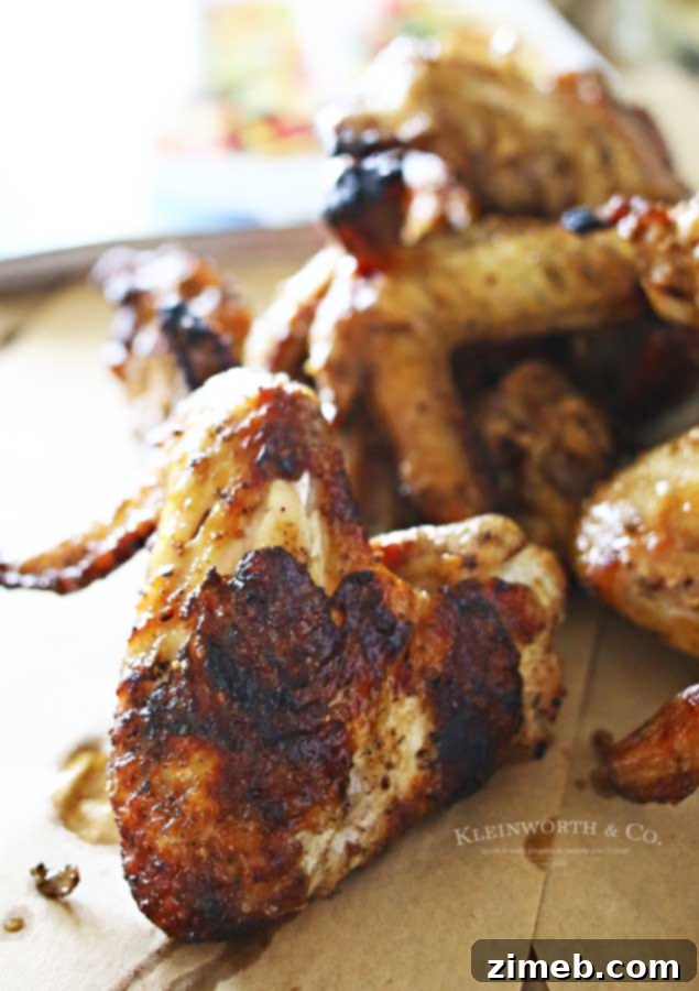 cooking chicken wings on the grill - Grilled Chicken Wings