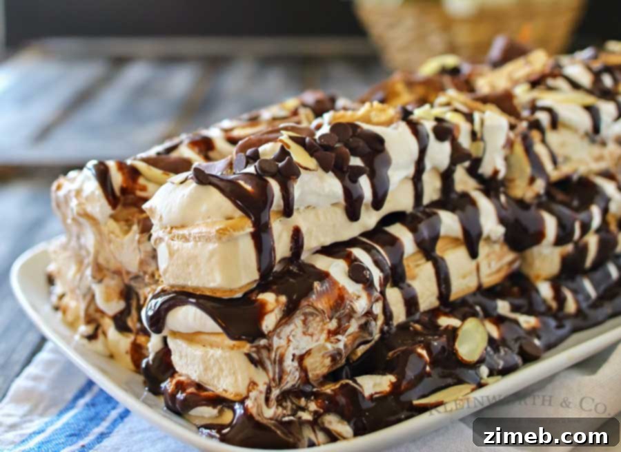 Ultimate Snickers Ice Cream Cake 2 Snickers Ice Cream Cake is made with salted caramel ice cream bars, whipped cream & loaded with Snickers candy bars. It's over the top amazing!