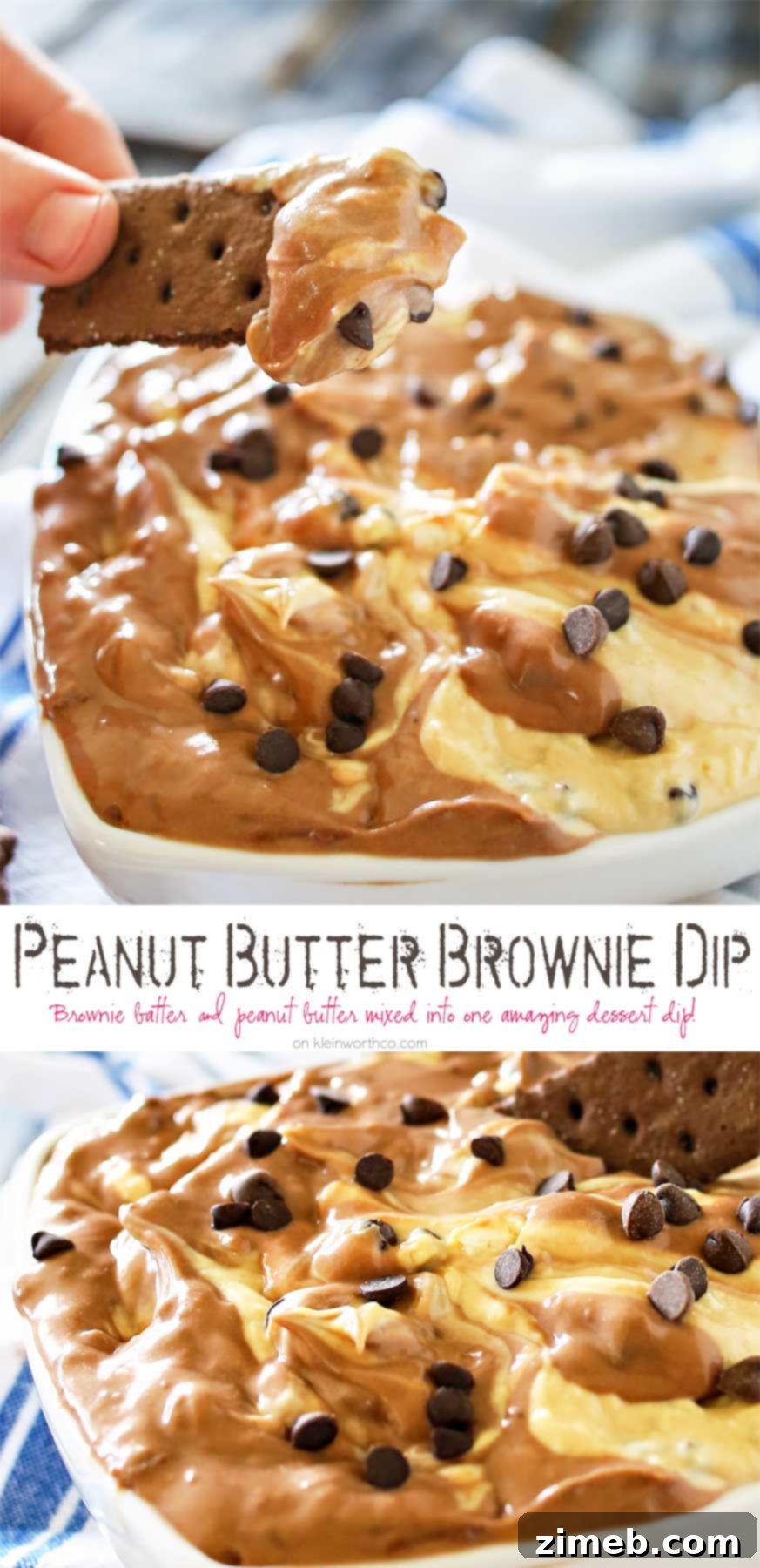 Decadent Peanut Butter Brownie Dip 9 Peanut Butter Brownie Dip dessert