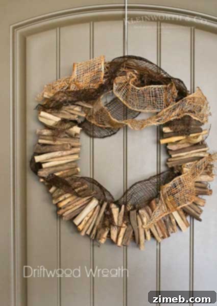 Tropical Plumeria Wreath 8 A simple Driftwood Wreath is a great way to bring a little coastal decor into your home. My quick tutorial shows you how you can easily make your own. Just 4 products & 20 minutes is all it takes.