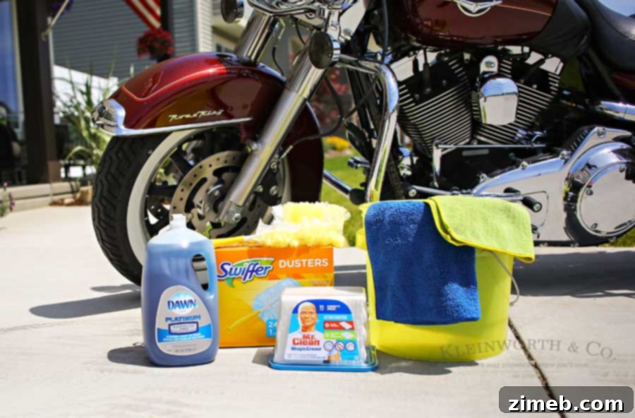 Restore the Brilliance of Your White Walls 3 Gathering cleaning supplies from Costco, including Mr. Clean Magic Erasers for tires.