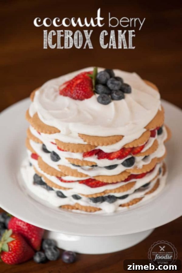 Stars, Stripes, and Sizzle: Independence Day Feasting 4 Coconut Berry Ice Box Cake