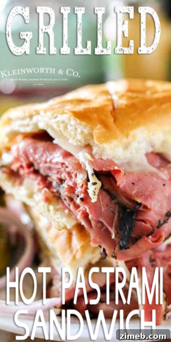 Signature Hot Pastrami Melt 2 Delicious Grilled Hot Pastrami Sandwich for summer outdoor meals