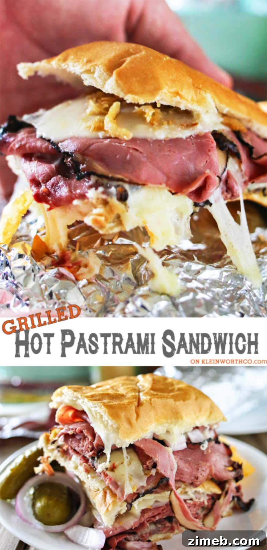 Signature Hot Pastrami Melt 8 Grilled Hot Pastrami Sandwich combining foil grilling and pastrami love