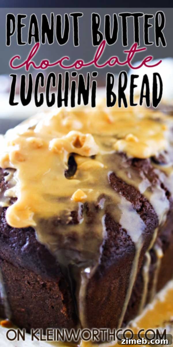 Best Peanut Butter Chocolate Zucchini Bread