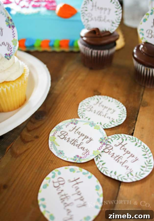 Enchanted Woodland Cupcake Charms 5 Woodland Flowers Cupcake Toppers complement a rustic or natural party setting perfectly.