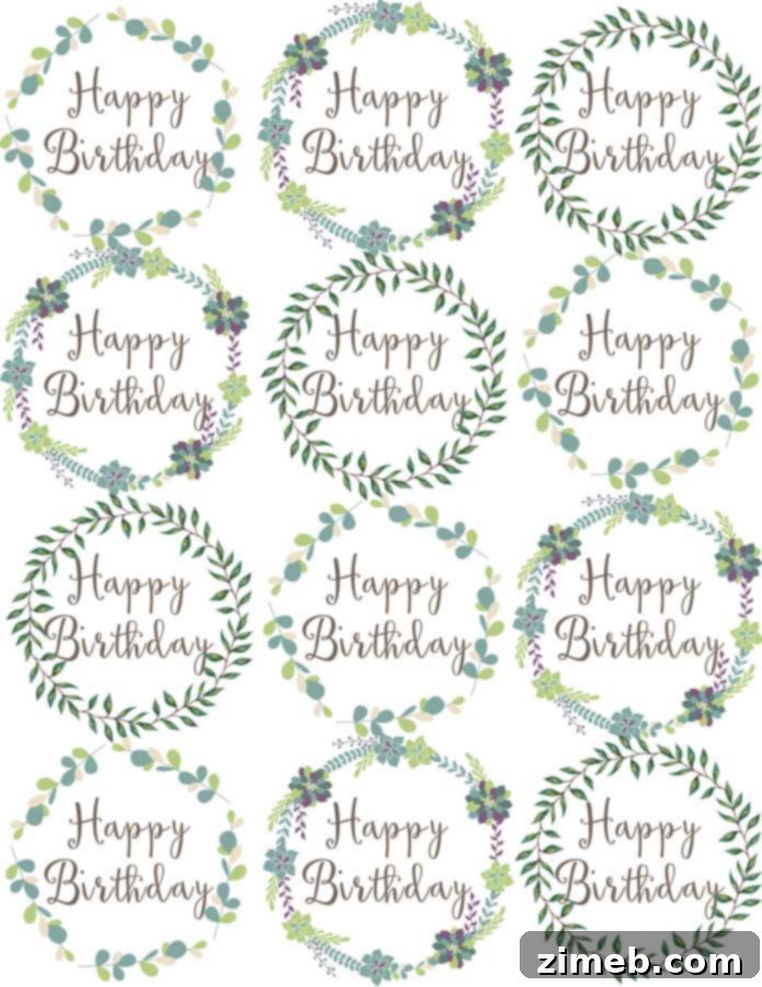 Enchanted Woodland Cupcake Charms 8 Download your free printable Woodland Flowers Cupcake Toppers for easy party decoration.