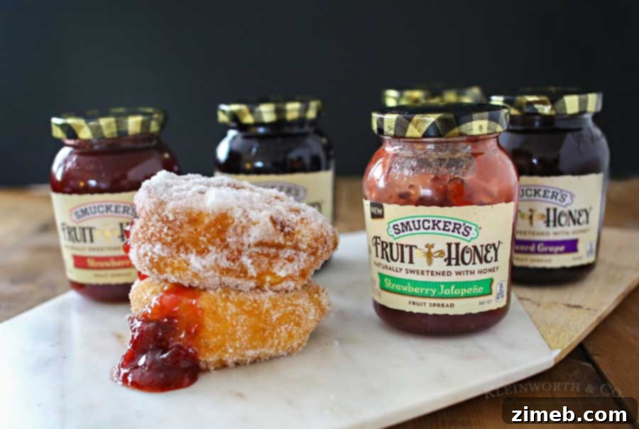 Delicious Easy Strawberry Jalapeño Donuts, a perfect homemade breakfast with kickin' jam filling