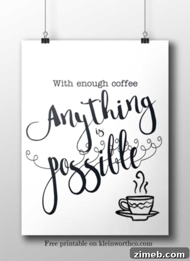 Coffee Powered Printable 5 With Enough Coffee Free Printable - inspiration for your creative space