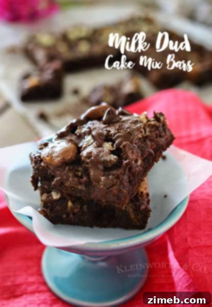 Milk Dud Cake Mix Bars - easy and delicious dessert