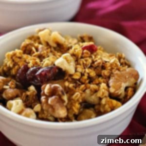 Delicious Pumpkin Cranberry Granola
