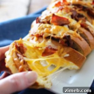 Cheesy Bacon Hasselback Bread