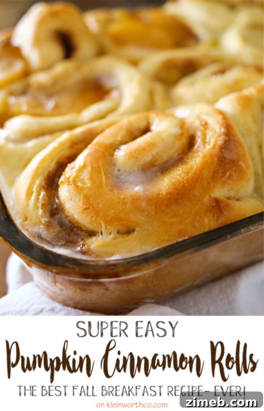 Super Easy Pumpkin Cinnamon Rolls