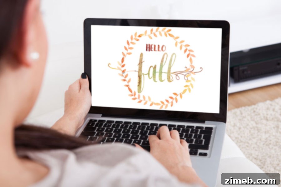 Autumn Digital Wallpaper 2 Hello Fall Digital Wallpaper Design