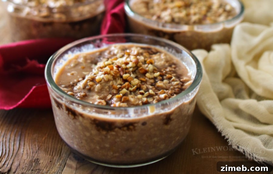 A close-up of Celestial Seasonings Caramel Apple Dream Tea, the key ingredient inspiring these delightful overnight oats.