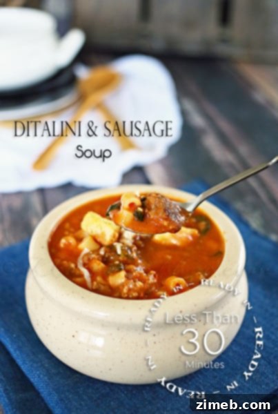 Classic Sausage Penne Alfredo 9 Hearty Ditalini & Sausage Soup - A warming family meal.