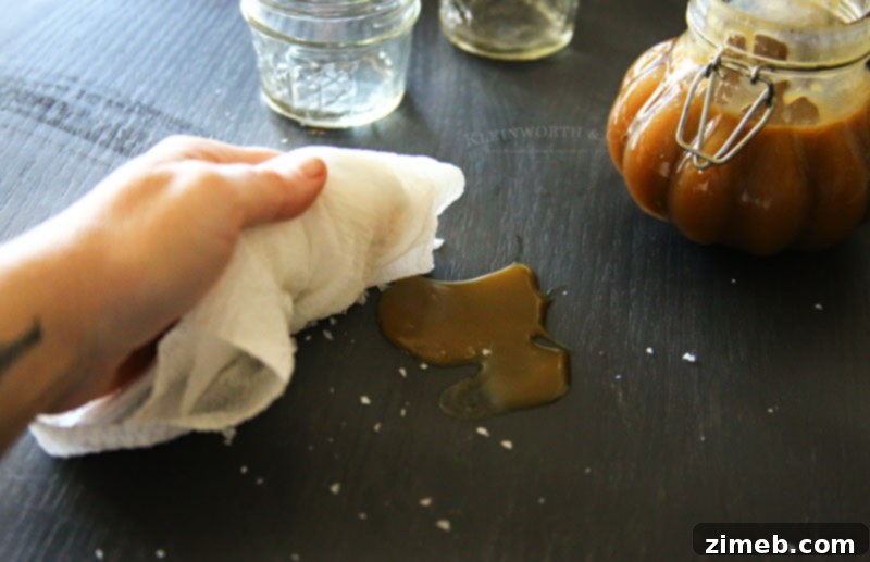 Easy Salted Caramel Sauce Jar