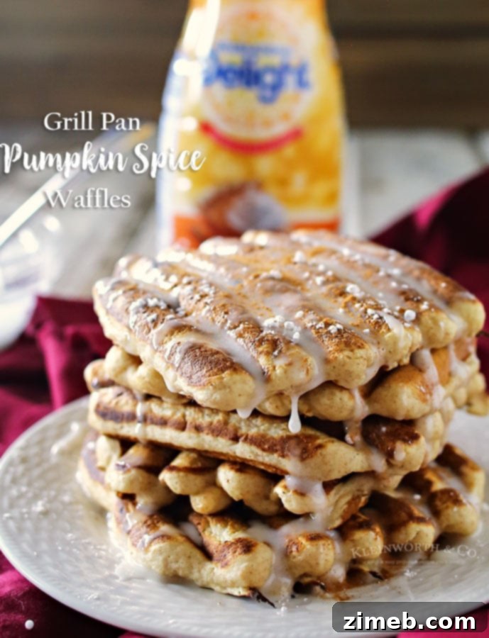 Grill Pan Pumpkin Spice Waffles - Easy Fall Breakfast