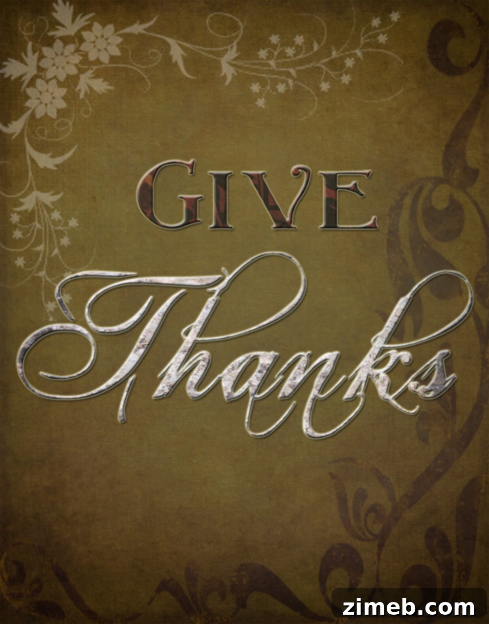 Give Thanks Free Thanksgiving Printable Decor