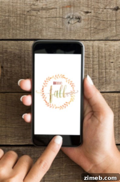 Hello Fall Digital Wallpaper for Autumn Devices