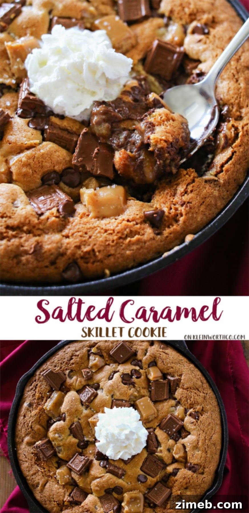 Decadent Salted Caramel Skillet Cookie 2 Salted Caramel Skillet Cookie
