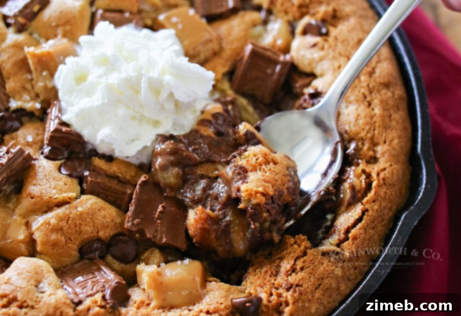 Decadent Salted Caramel Skillet Cookie 3 Salted Caramel Skillet Cookie