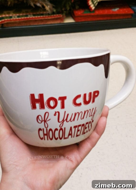 Hobby Lobby Christmas Finds: Giant Cocoa Mug for Hot Chocolate Bar Theme