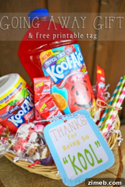 Thoughtful Going Away Gift with charming free printable tags