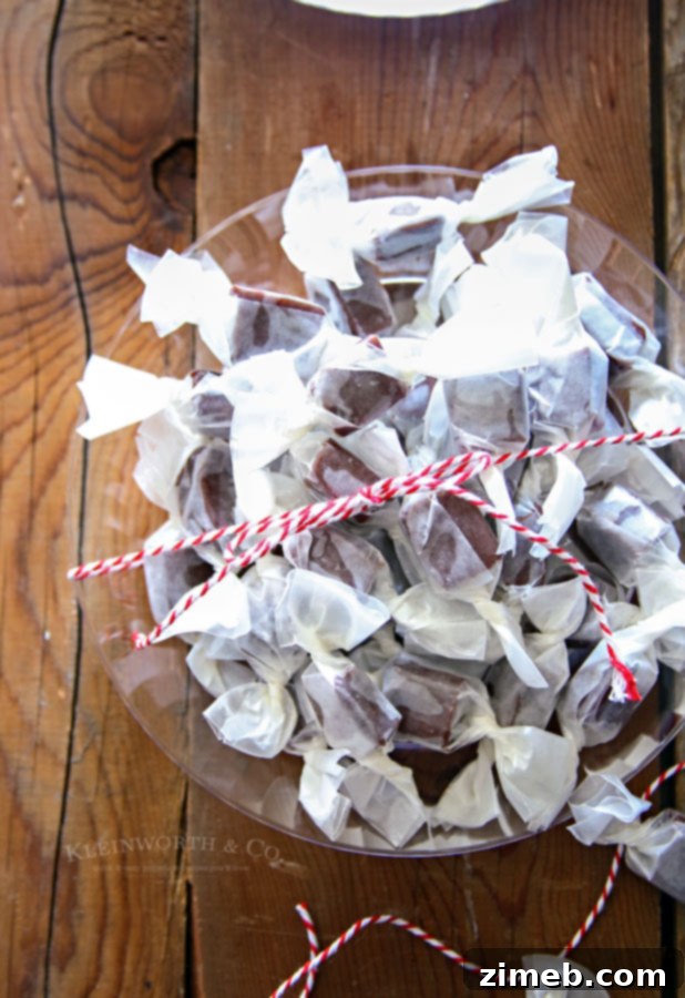Effortless Chocolate Caramel Chews 3 Perfectly cut Easy Chocolate Caramel Candy squares