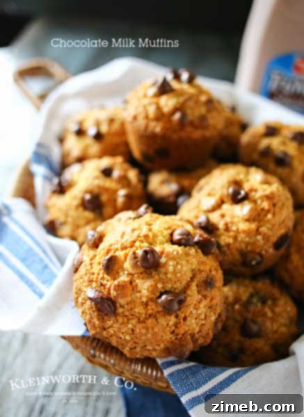 Rocky Road Express Bites 8 Chocolate Milk Muffins, made with real chocolate milk for a delicious breakfast treat.