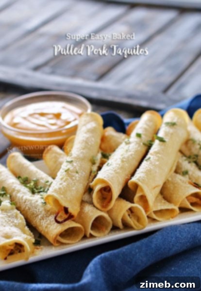 Baked Pulled Pork Taquitos