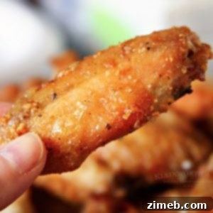 Garlic Parmesan Wings & Drumettes - closeup of a plate