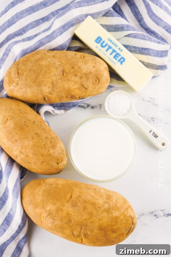 Simple Ingredients for Pressure Cooker Mashed Potatoes
