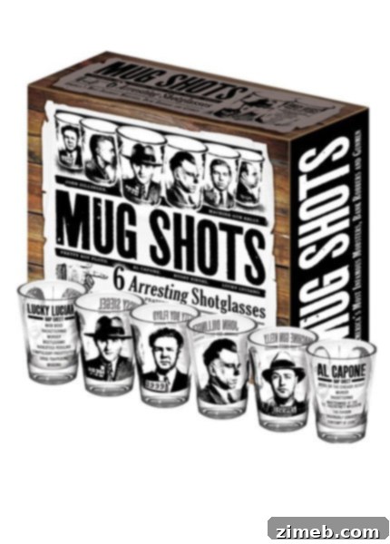 Mug Shots – Shot Glass Set Featuring Famous Gangsters