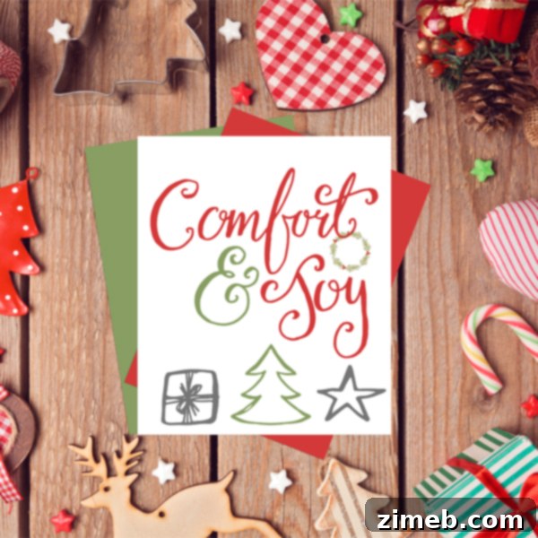 Get Your Free Joyful Christmas Printable Plus a $400 Cash Giveaway 8 Comfort & Joy Free Holiday Printable for home decoration