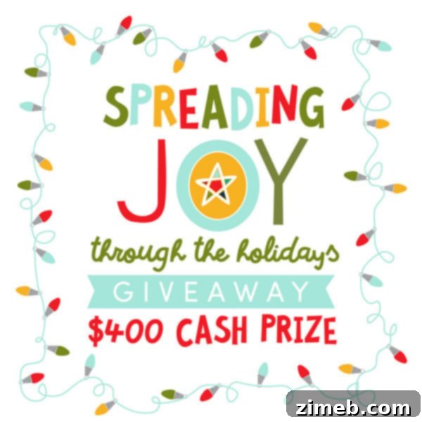 Get Your Free Joyful Christmas Printable Plus a $400 Cash Giveaway 5 Promotional graphic for the 'Spread Joy' Free Christmas Printable and $400 Giveaway