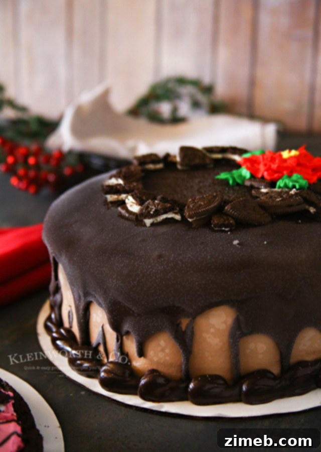 No-Fuss Holiday Treats 3 Baskin-Robbins Ganache Poinsettia Cake for Christmas