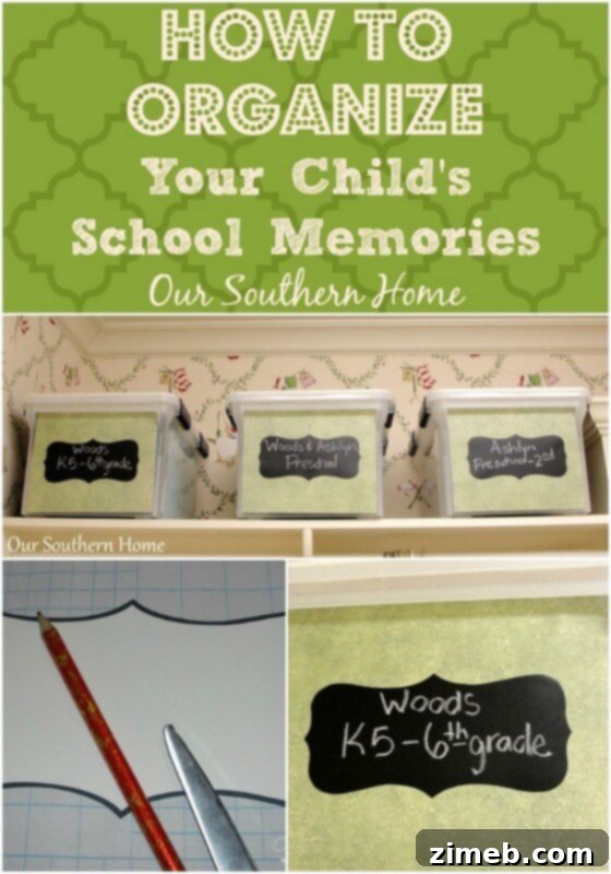 Organizing Children's School and Art Work