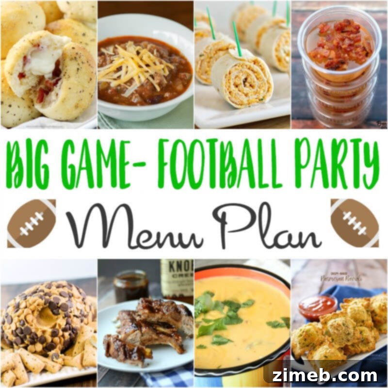Football Fan Fare 2 Delicious Big Game Football Party Menu Spread