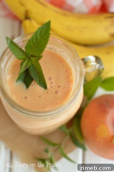Wholesome Peach Oatmeal Smoothie